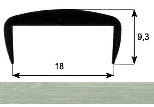 Планка С-18 Ясен м'ятний (2416)S, 2600 мм