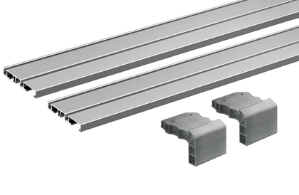 Набір профілю: дводорожній ходовий профіль під прикручування або приклеювання SlideLine M, 2500 мм, 2 шт, алюміній (9227245)