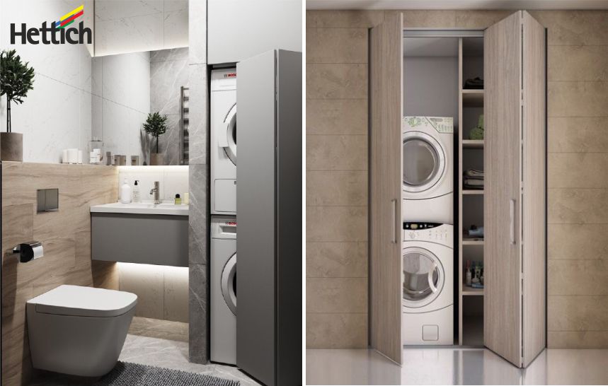 Комплект WingLine L на 2 двері, стулки 300-450 мм, без нижньої напрямної, з функцією самозачинення, в сірому кольорі (15796)