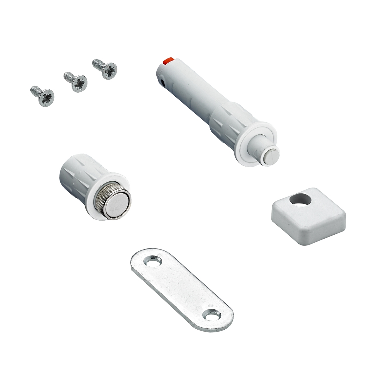 Комплект магнітного фіксатора для механізму Push to move WingLine L, відступ полиці на 8 мм, білий (9282901)