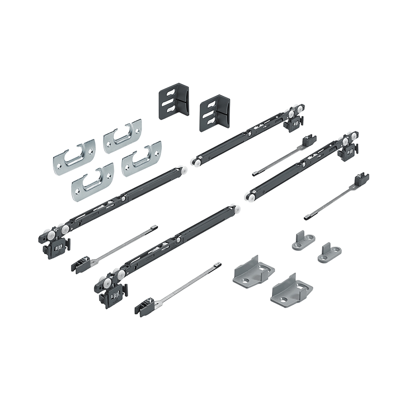 Комплект фурнітури SysLine S з дотягувачами Silent System, в обидва боки (9208511) Hettich