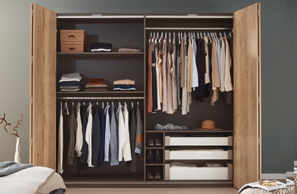 Х Комплект WingLine L Push to move, 2 двері, стулки 300-450 мм, з нижньою напрямною, без функцією самозачинення, в сірому кольорі