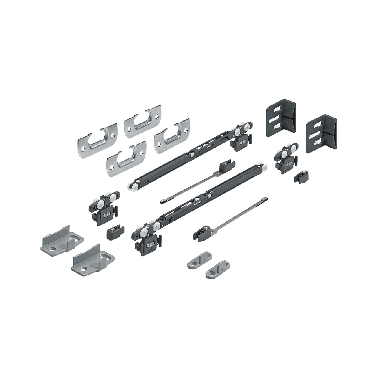 Комплект фурнітури SysLine S з дотягувачами Silent System на закривання (9134311) Hettich
