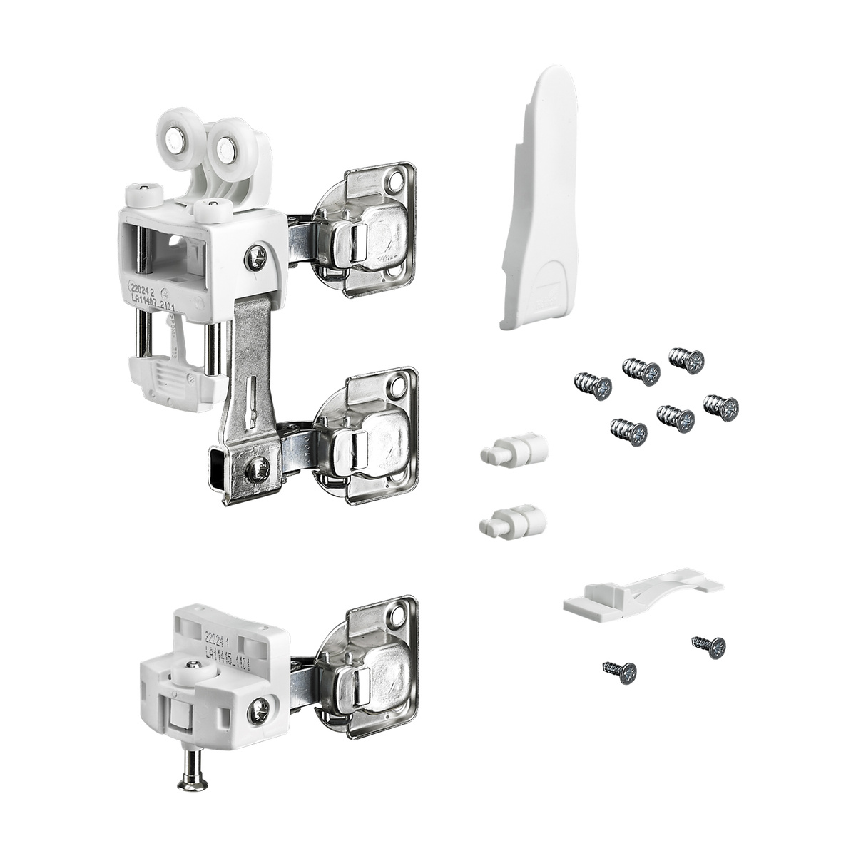 Комплект фурнітури WingLine L для правих дверей, 25 кг, з функцією самозачинення, з нижнім елементом, білий (9278488)