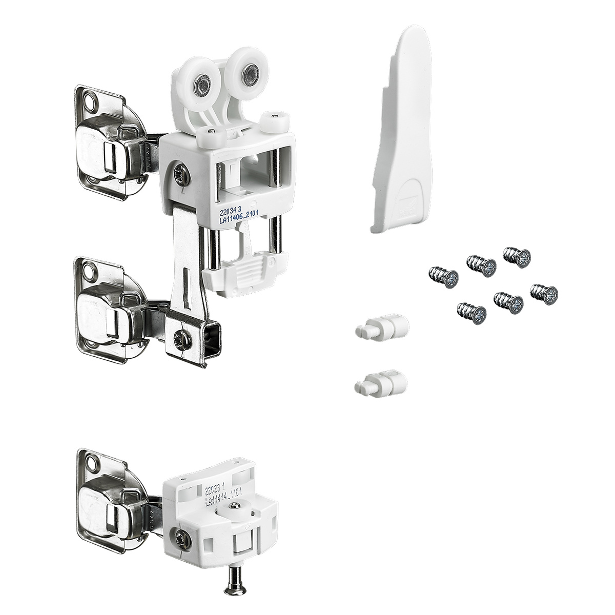Комплект фурнітури WingLine L для лівих дверей, 25 кг, без функції самозачинення, з нижнім елементом, білий (9278601)