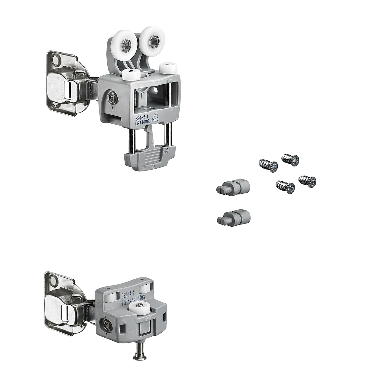 Комплект фурнітури WingLine L для лівих дверей, 12 кг, без функції самозачинення, з нижнім елементом, сірий (9278260)