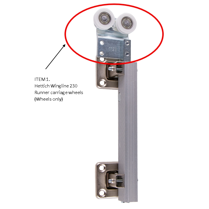 Елемент ходового ролика WingLine 230 (1063172) Hettich