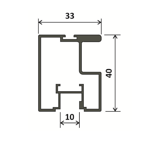 Профіль вертикальний MIRUM - 5,5м - срібло фактура, Elite (розпродаж)