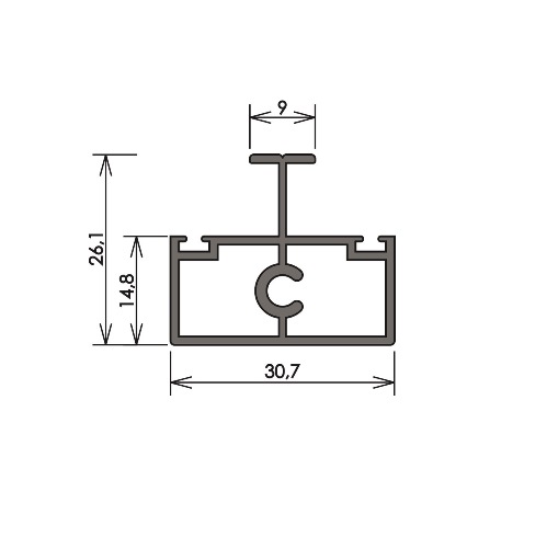 З'єднувальний профіль ALTO - 5,1м - срібло фактура