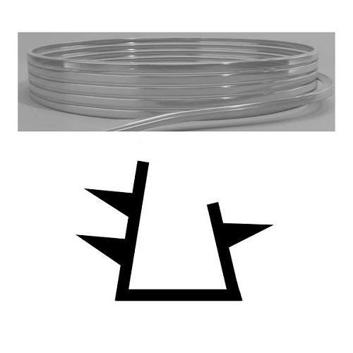 Ущільнювач 4 мм- для вертик.профілю Alto, тип-1, прозорий