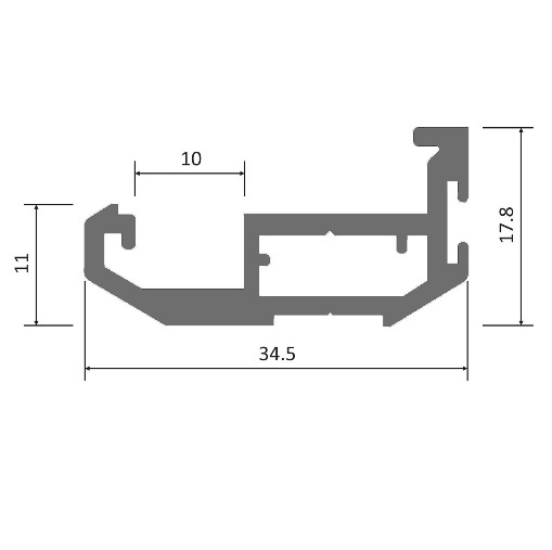 Профіль вертикальний ALTO - 5,5м - білий, Elite