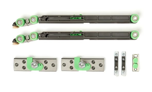 Комплект роликів на 1 двері/підвісна сист., вага двері до 80 кг, для ДСП 25-35 мм, с доводчиком