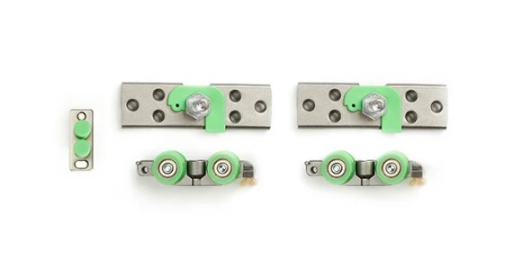 Комплект роликів на 1 двері/підвісна сист., вага двері до 80 кг, для ДСП 25-35 мм, без доводчика