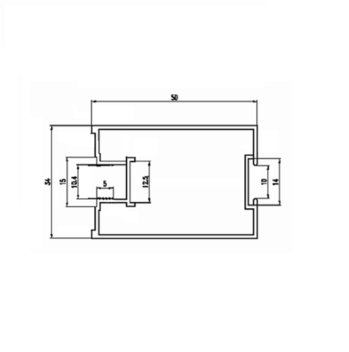 Профіль вертикальний QUADRO - 5,5м - срібло, Elite ( вставна щітка)