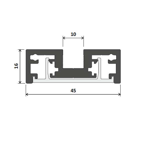 Профіль ПВ SPACE - 5.5м - чорний фактура, Elite