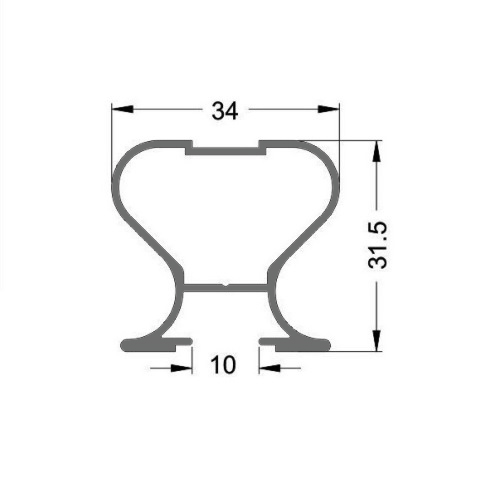 Профіль вертикальний Закритий - 5,1м - яблуня (розпродаж)