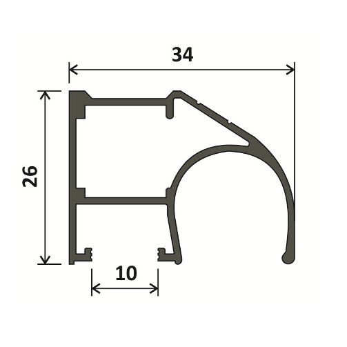 Профіль вертикальний ЕКО - 5,1м - шампань, Elite (розпродаж)