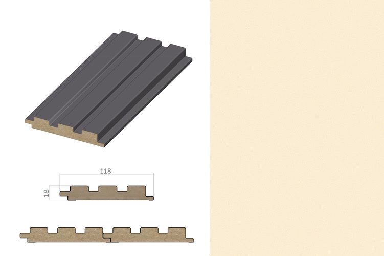 Стіновий профіль WP Slats S020 Крем матовий, Gizir