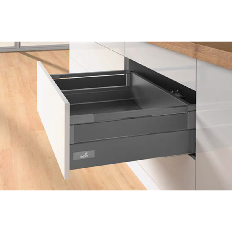 Комплект шухляди Atira H=144мм L=470мм з TopSide метал, часткового висування, з дотягувачем, антрацит