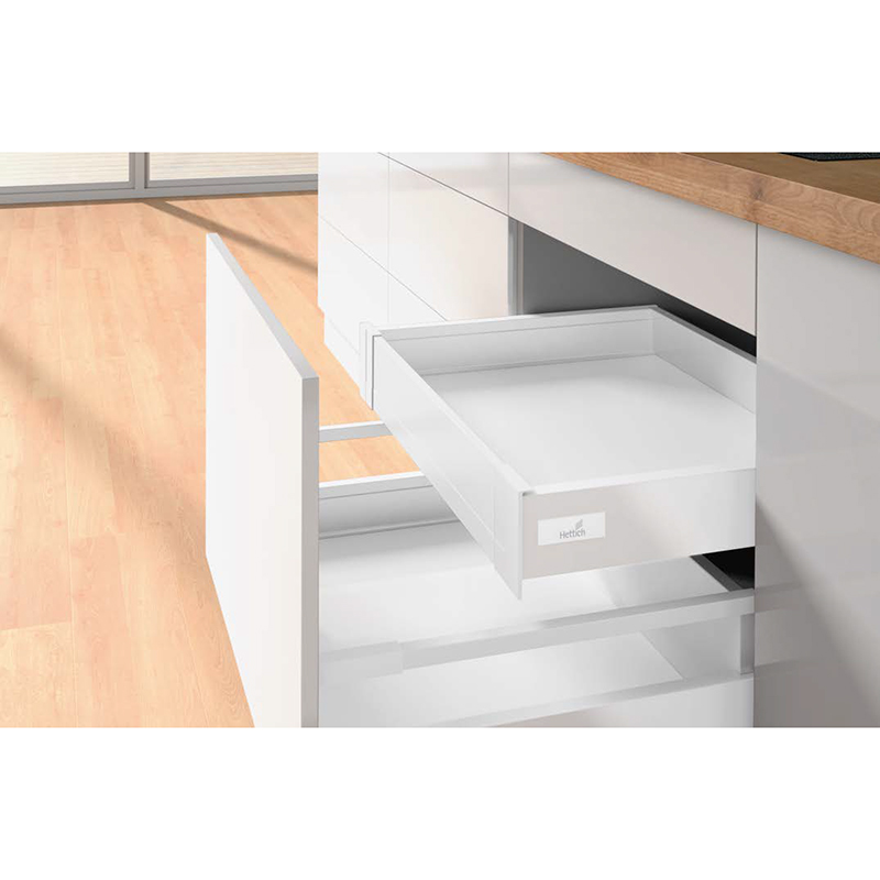 Комплект внутрішньої шухляди Atira H=70мм L=350мм, повного висування, з дотягувачем, білий