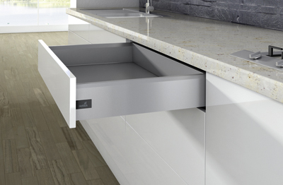 Комплект шухляди ArciTech H=126мм L=500мм, боковина 126 мм, з дотягувачем, срібло