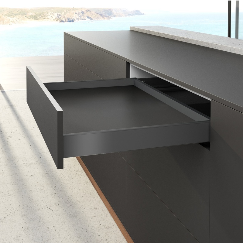 Комплект шухляди AvanTech YOU, висота 77 мм, NL 500 мм, Quadro YOU Silent System, антрацит