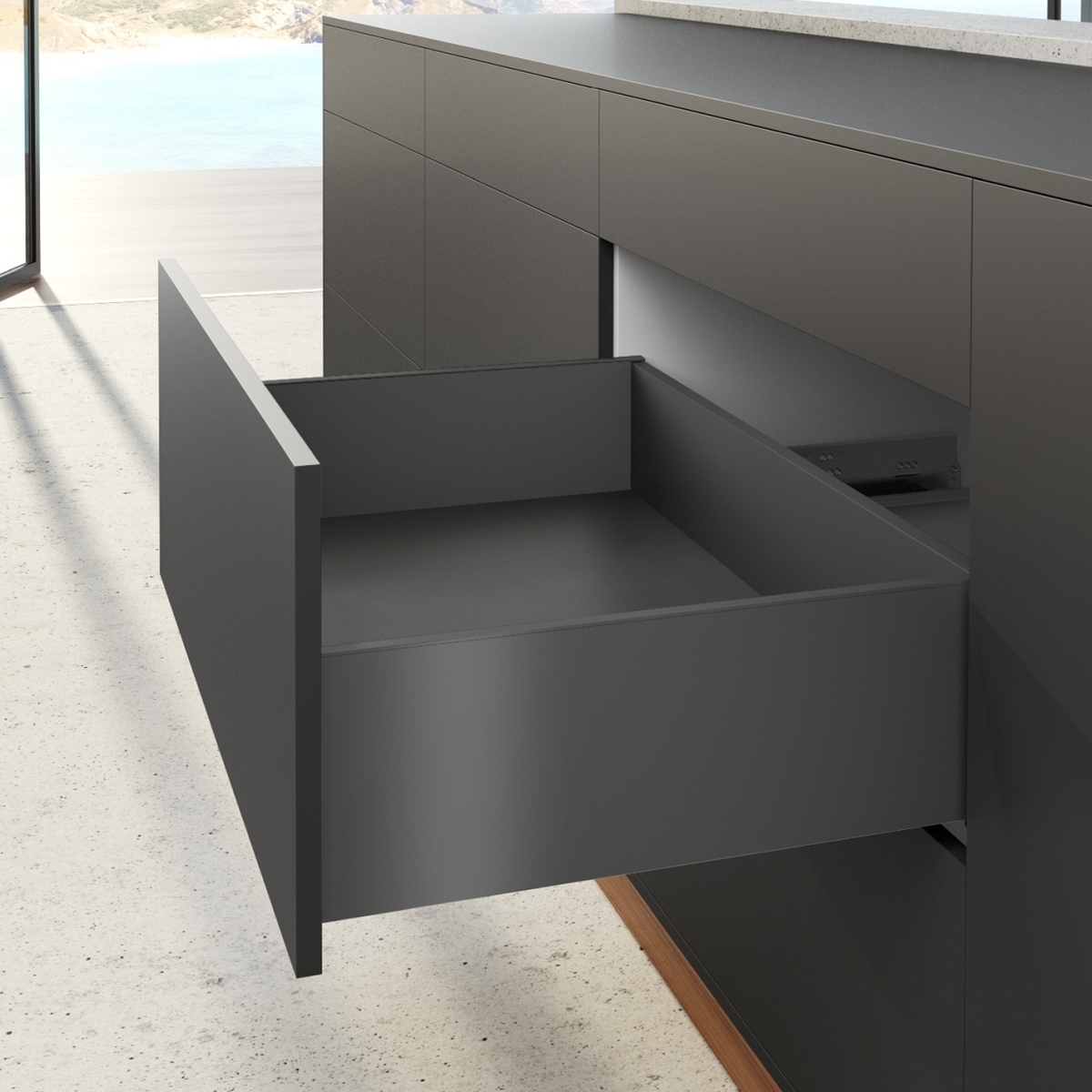 Комплект шухляди AvanTech YOU, висота 187 мм, NL 600 мм, Quadro YOU Silent System, антрацит