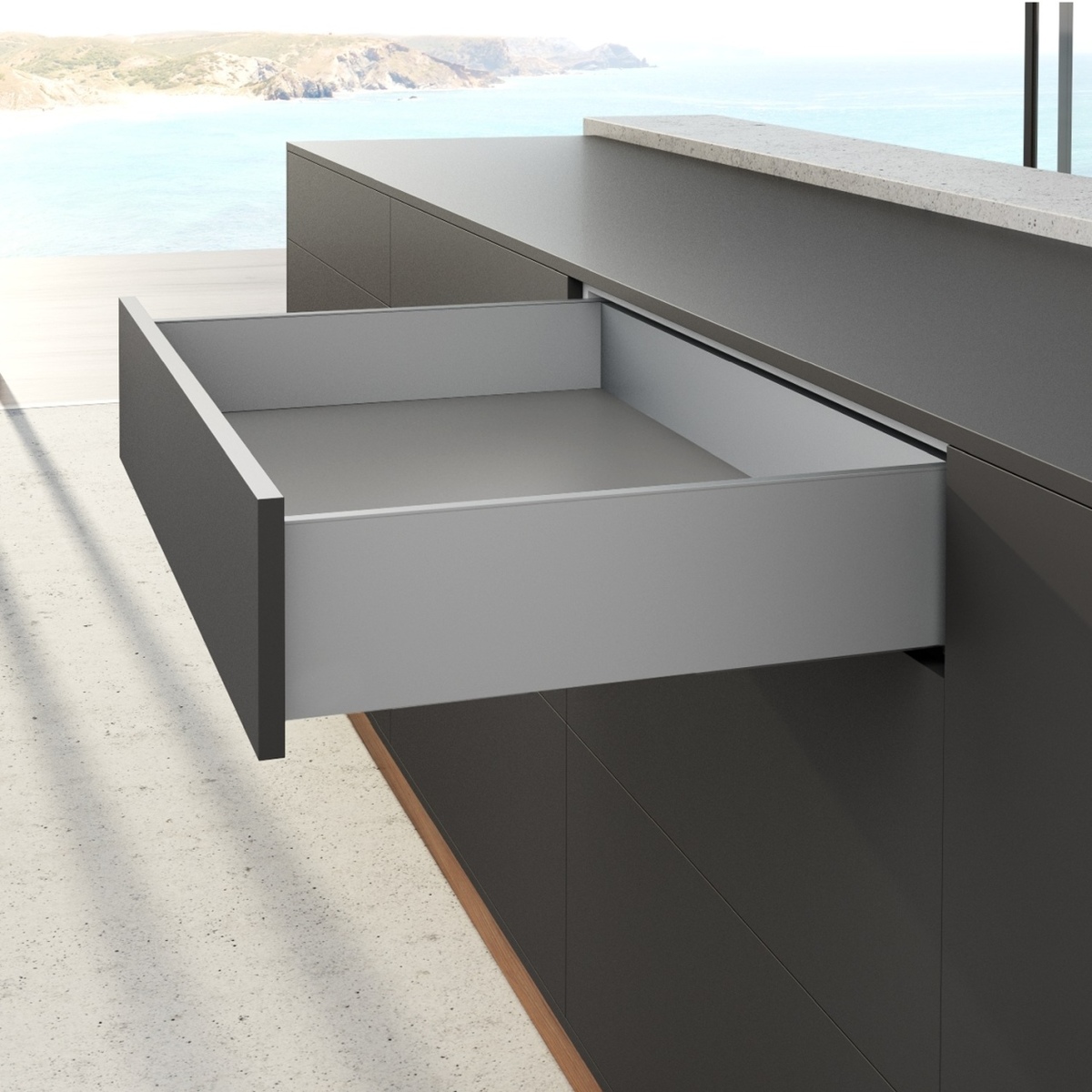 Комплект шухляди AvanTech YOU, висота 139 мм, NL 500 мм, Actro YOU, срібло