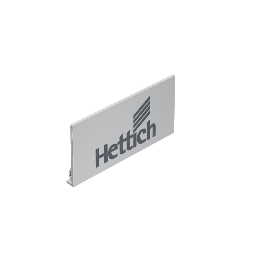 Заглушка з логотипом на шухляду AvanTech YOU, срібло (9257703) Hettich