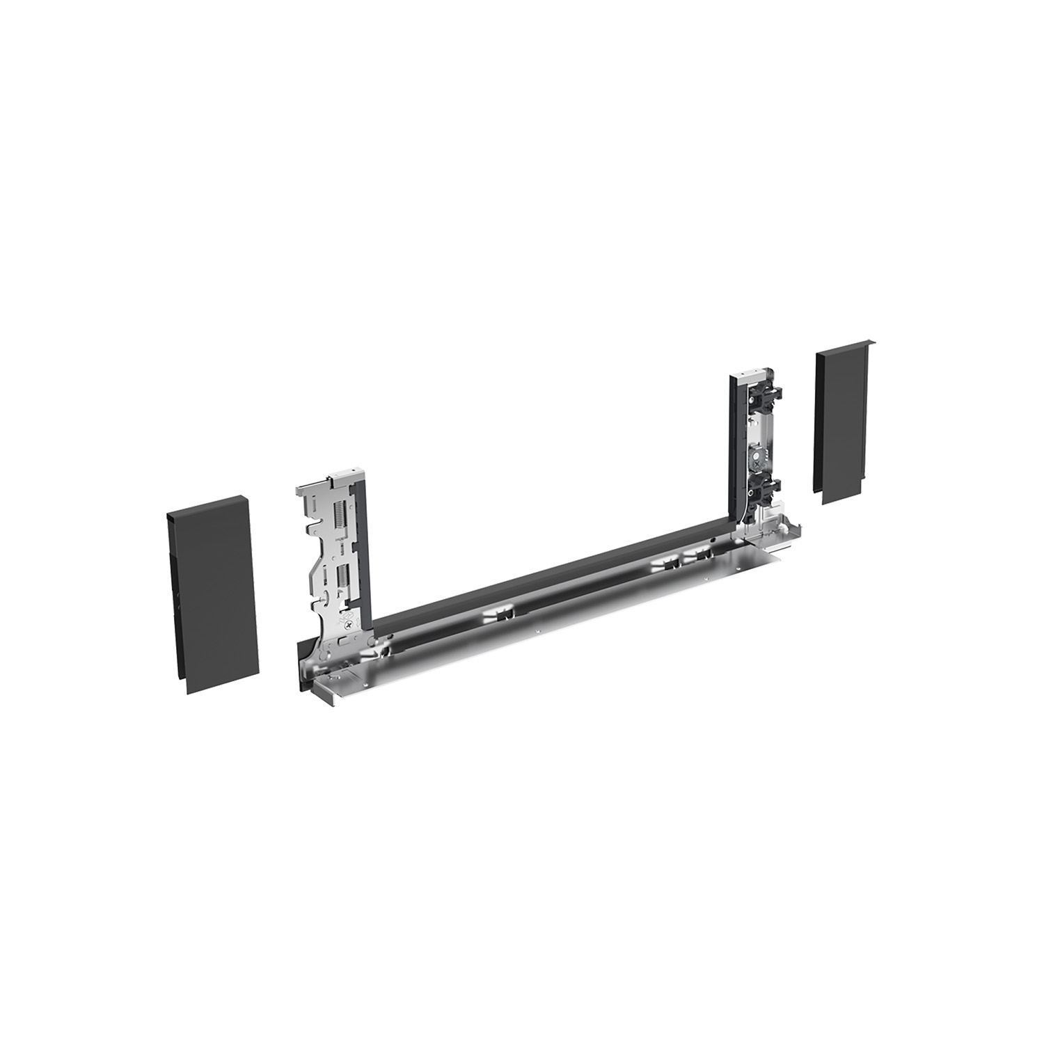 Боковина Inlay AvanTech YOU (під скло), висота 187 мм, NL 550 мм, антрацит, ліва (9257167) Hettich