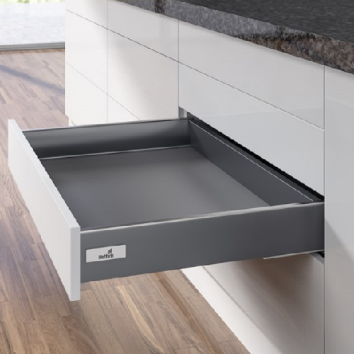 Х Шухляда InnoTech Антрацит H70 L470 часткового висування з дотягувачем, EB=12,5 мм