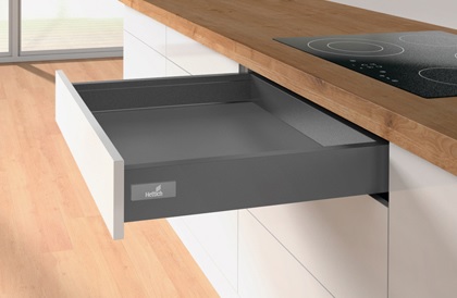 Комплект шухляди Atira H70 L350 повного висування Push to open, антрацит (17794) Hettich