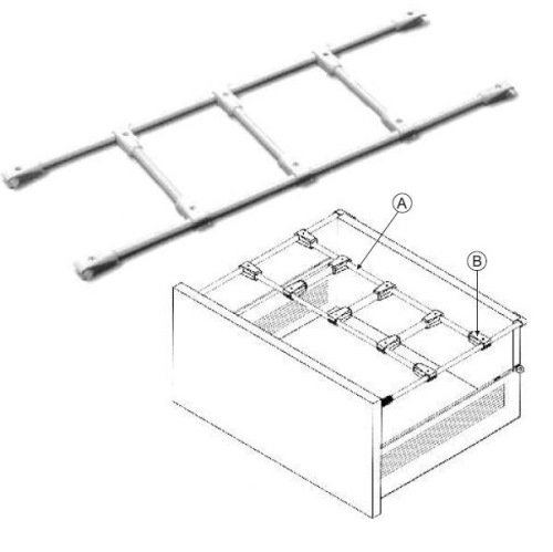 З'єднувач "Т" д/поперечного релінга- білий
