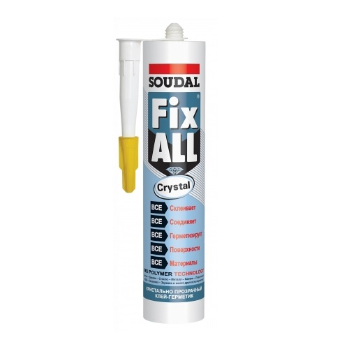 Клей- герметик SOUDAL FIX ALL CRYSTAL (прозорий)