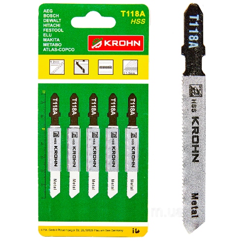 Пильне полотно для ел. лобзика T118A (5 шт)