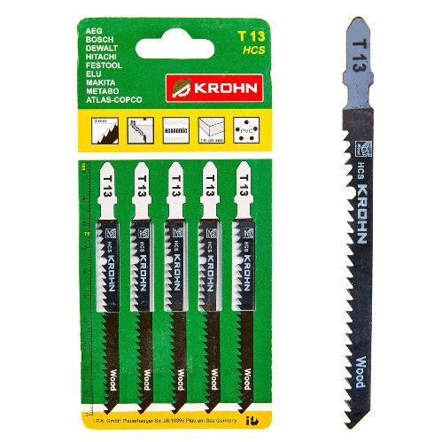 Пильне полотно для ел. лобзика T13 (5 шт)