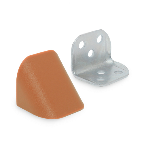 L Куточок подвійний метал/пластик, горіх