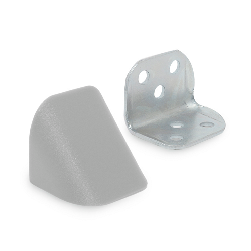 L Куточок подвійний метал/пластик, сірий