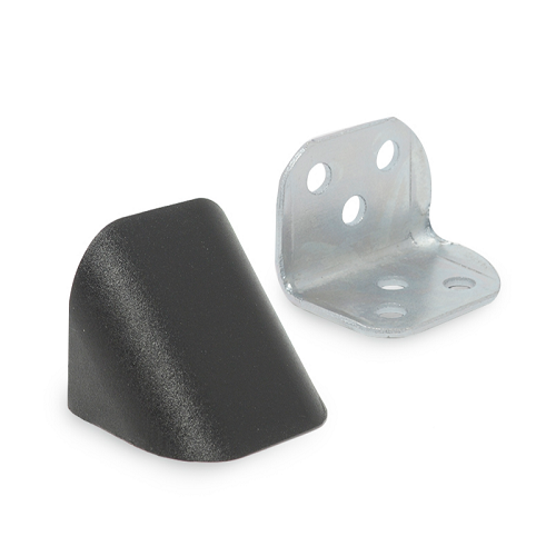 L Куточок подвійний метал/пластик, чорний