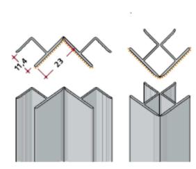 Кут регульований для цоколя ПВХ Scilm, H=100 мм, нержавіюча сталь