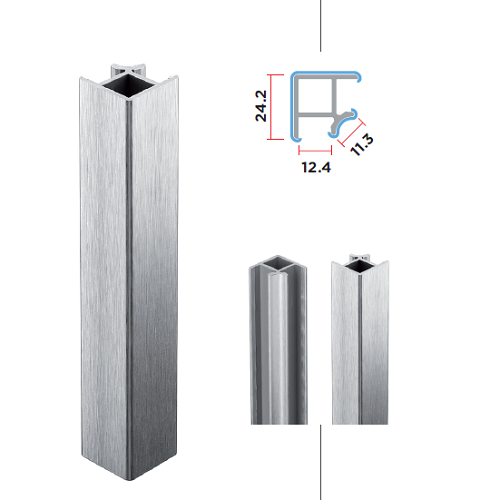 Кут універсальний для цоколя ПВХ Scilm, 90°, H=100 мм, нержавіюча сталь