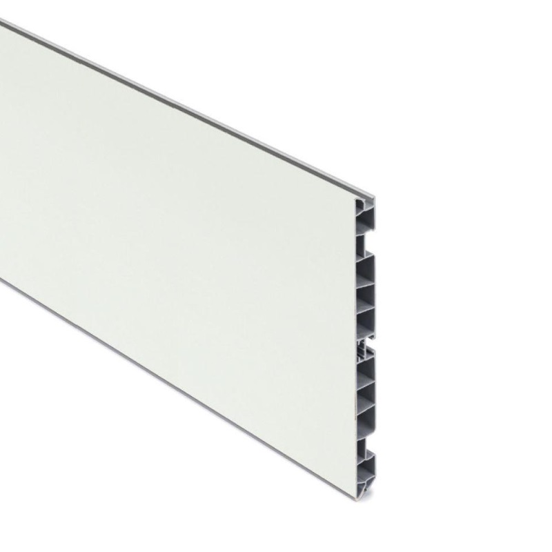 Цоколь пластиковий Scilm H=100 мм, L=4000 мм, білий матовий