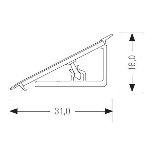 Rehau Perf.line Плінтус 4,2м- Білий 11779