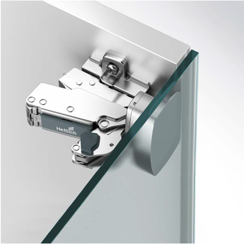 К-т Завіса Sensys 8657і  накладна, кут відк.165°, з дотягувачем, фасад скло - корпус ДСП, адаптер