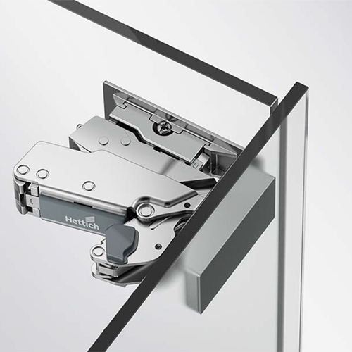 К-т Завіса Sensys 8657і  накладна, з дотягувачем, фасад скло - корпус скло