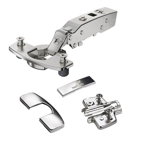 К-т Завіса Sensys 8676 накладна без пружини, Рush to open, для тонких фасадів 10–19 мм, з муфтами