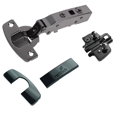 К-т Завіса Sensys 8676 чорний обсидіан- накладна без пружини, Рush to open, для тонких фасадів 10–19 мм