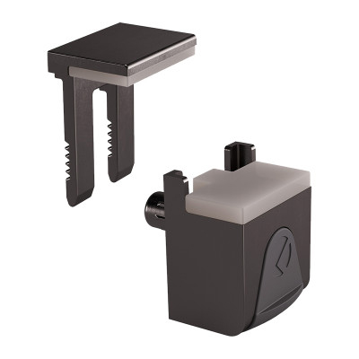 Полицетримач Kubic д/скла 4-8мм, штифт Ø5, чорний нікель, Italiana Ferramenta