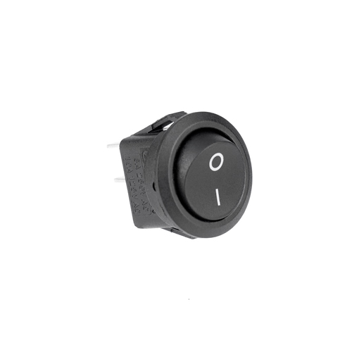 поз 27в Вимикач врізний круглий 6А 250V- чорний