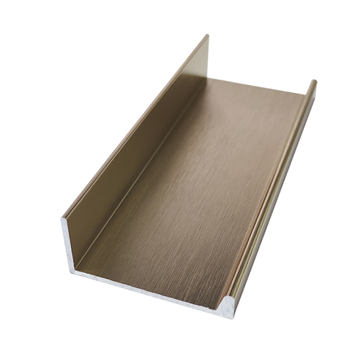 Профіль-ручка U-9  L=5м, латунь фактура, Elite